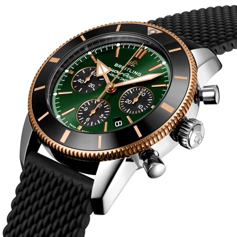 breitling superocean heritage chronograph green edition